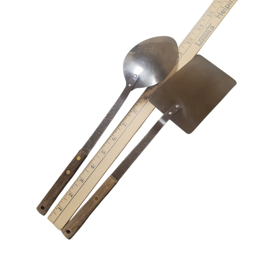 MCM Stainless Steel Utensil Set with Wooden Handles. Spoon & Spatula. Japan. - Picture 4 of 7